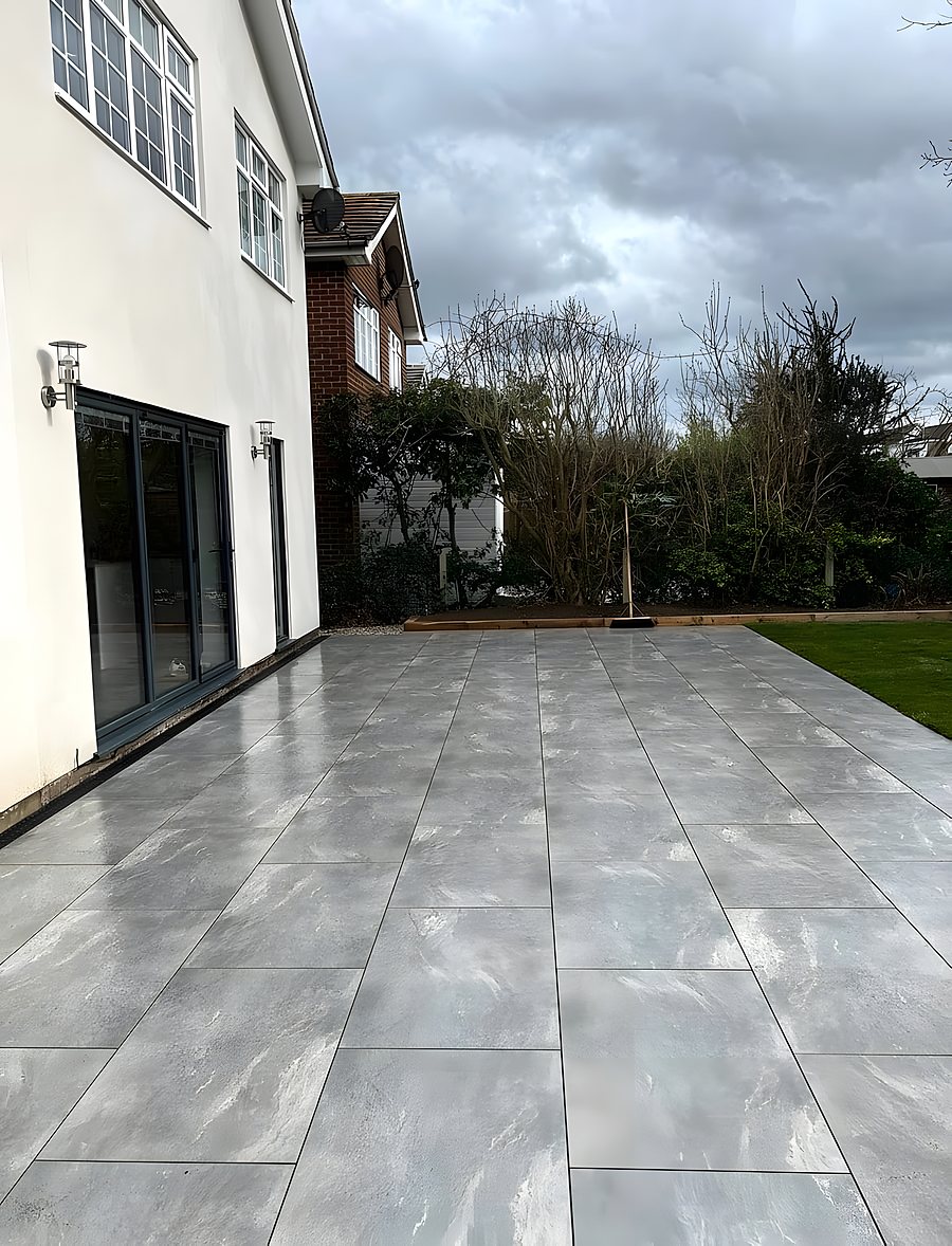 Porcelain paving close-up